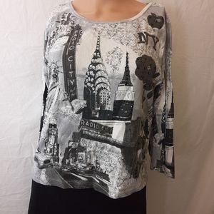 Dress Barn size large pullover sequin accents